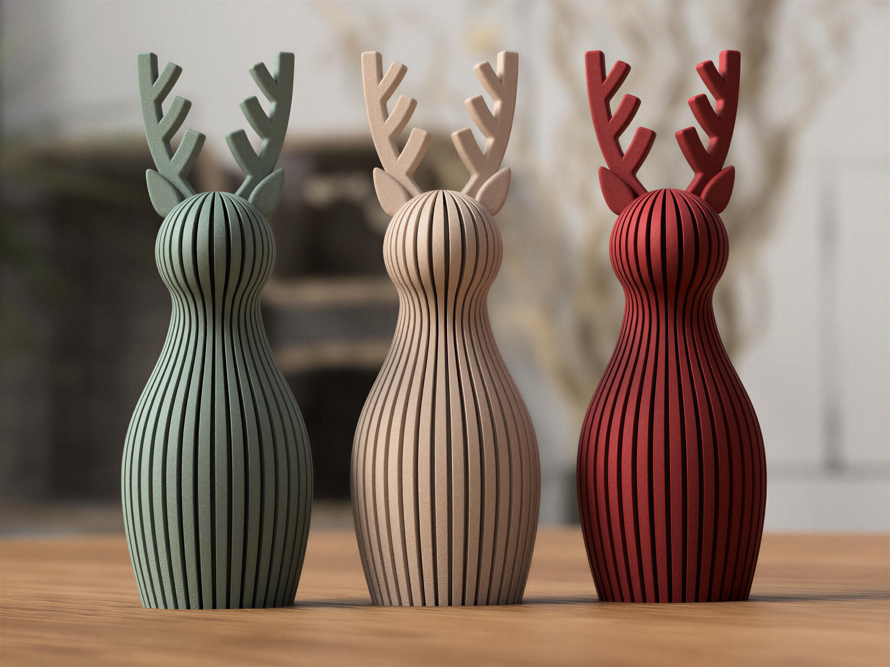 Modern Reindeer Figurine | Minimalist Christmas Decor | Sculptural Holiday Centerpiece
